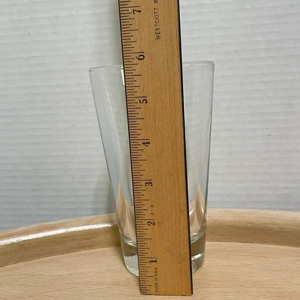 Football Embossed Indented Clear Beer Pilsner Glass Beverage Tumbler 5.75